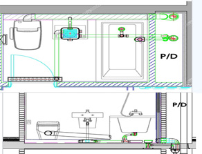 층상배관 NON다운 (개별배수-벽부형양변기)